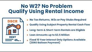 What is a DSCR Mortgage Loan? How to buy or refinance investment properties without tax returns.