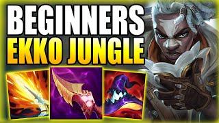 HOW TO PLAY EKKO JUNGLE & EASILY CLIMB IN SOLO Q FOR BEGINNERS IN S15! - League of Legends Guide