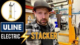 Uline Semi-Electric Straddle Stacker Review - H-5440