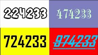 Quad Vision Numbers 1 To 1,000,000.