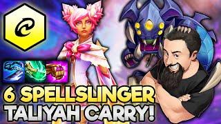 6 Spellslinger - Taliyah Carry is the Stone!! | TFT Monsters Attack | Teamfight Tactics