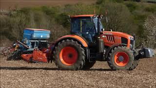 2020 Kubota M7151 Premium KVT Tractor With KUHN Power Harrows & With Seed Drilling