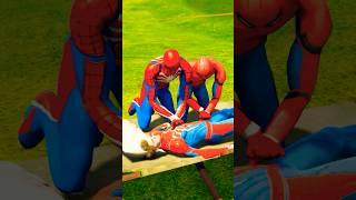 SPIDERMAN DIED  NEW SPIDERMAN TRY TO SAVE HIM | MARVEL TOYS #ytshorts #gta #ragdolls #homemaranha