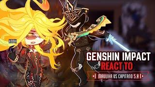 ‍ Genshin Impact React to Mavuika vs Capitano 5.0 || Gacha Club || Fatui Habingers