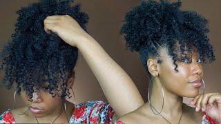 How to do High Puff w/ Bangs for Natural Hair