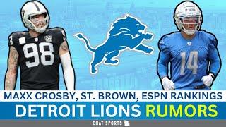 Today's Lions Rumors: GOOD News & BAD, Maxx Crosby Trade Rumors, David Montgomery Speaks + News