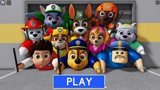 PAW PATROL UPDATE! BARRY'S PRISON RUN! And BECOME PAW PATROL, BARRY COP #Obby