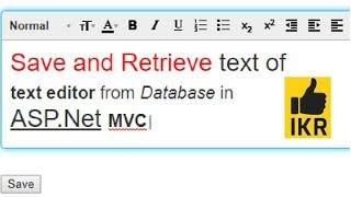 How to Save Text Editor's text into Database and Retrieve data with exact CSS [Text Editor]