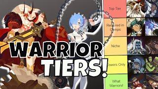 WARRIOR TIER LIST BREAKDOWN! [FURRY HIPPO AFK ARENA]