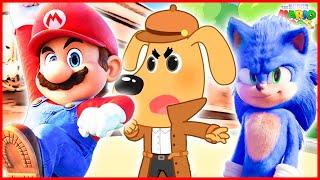 SUPER MEGAMIX: Mario x Sheriff Labrador x Sonic | Coffin Dance Meme Song (COVER)