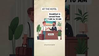 At the Hotel | Hotel check-in English phrases | English conversation practice for Beginners #shorts