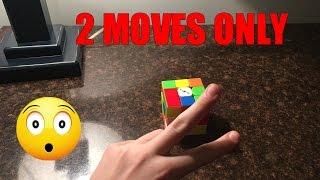 How To Solve A 3x3 Rubik's Cube Using Only 2 Moves (Really Works)!