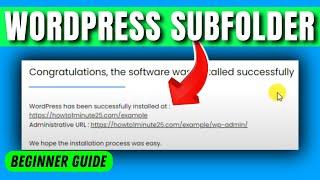 How to create subfolder for wordpress website (2024)