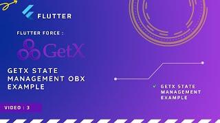 3# Flutter getX Tutorials | Obx example