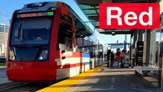 Houston METRORail Red Line, Texas Medical Center to Downtown Houston, CAF Urbos Light Rail Ride, POV