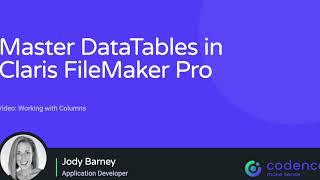 Master DataTables in Claris FileMaker Pro 1.4 - Working with Columns