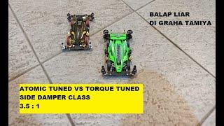 Test Run Torque Tuned vs Atomic Tuned | Balap Liar di Graha Tamiya #VZ #MA | Mini4wd