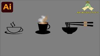 coffee and noodle shop logo | illustrator CC