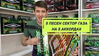 Всего ПЯТЬ аккордов  и у тебя в репертуаре плюс 5 песен Сектора Газа под гармонь!