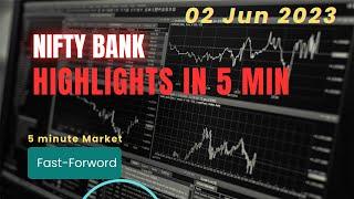 Bank Nifty Fast in 5 min 02-Jun-2023 | Fast Forward |  Market crash ? #bankniftytomorrow #banknifty