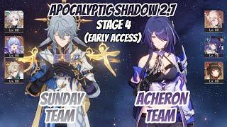 Sunday x Feixiao & Acheron Team Apocalyptic Shadow Stage 4 (3 Stars) | HSR Early Access