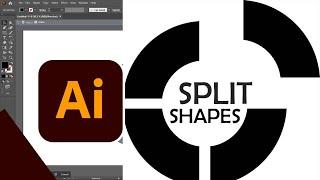 Split shapes in Adobe Illustrator [ Beginner Tutorial ]