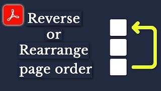 How to reverse or rearrange page order in pdf using Adobe Acrobat Pro DC