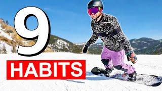 9 Habits of Advanced Level Snowboarders