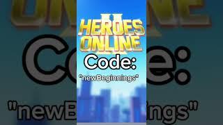 Heroes online 2 code.#heroesonline2#roblox #heroesonline