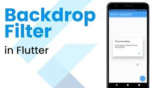 BackdropFilter in Flutter | Blur the background of a Dialog in Flutter | Flutter Widgets | Hindi