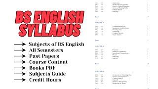 BS English Outline | BS English Subjects Syllabus | Complete Guideline