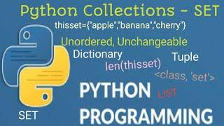 #17 Python Collections Set-  Python Tutorial for Beginners -Tek Solutions #teksolutions #python