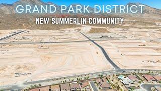 Grand Park District! Summerlin West New Home Communities Drone Footage, Las Vegas NV, 4K HD