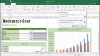 434   How to create column sparklines in Excel 2016