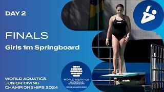 Girls 1m Springboard | Day 2 | Finals | World Aquatics Junior Diving Championships 2024