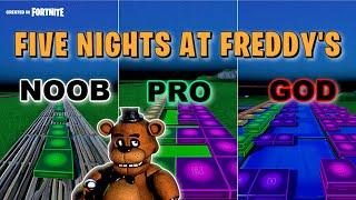 FNAF - Five Nights at Freddy's 1 Song - Noob vs Pro vs God (Fortnite Music Blocks)