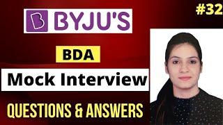 Byju's bda Interview #32 | Mock Interview | Part -1