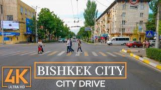 Cities of Kyrgyzstan through a Car Window - Roads of Bishkek City - [4K UHD] City Drive Video