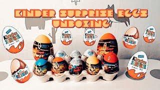 Unboxing kinder surprise eggs, ,распаковка кидер сюрпризов ,박스 안에 다양한 서프라이즈 에그와 킨더조이 알까기 놀이