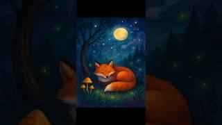  Dream under the stars with this magical forest fox Perfect printable art for woodland nurseries