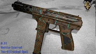 Tec-9 Cracked Opal - Skin Wear Preview