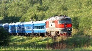 [RZD] TEP70 with a train Saint-Petersburh - Gomel', 98 km/h