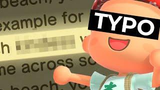 There's a typo in Animal Crossing: New Horizons. Let's fix it.