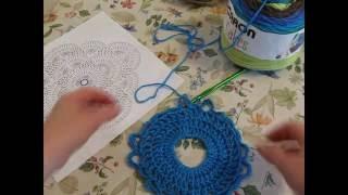 Pine Notes~ Episode 2 CC~A~Long with Lisa~Circular Center Virus Shawl Vest for Fall