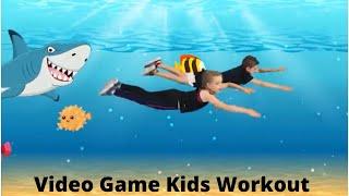 Kids Workout (Video Game Workout) LEVEL UP! A Crocodile Adventure!