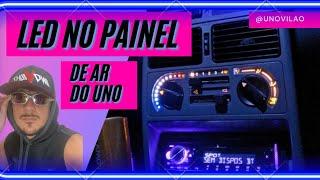 ILUMINAÇÃO LED NO PAINEL DE AR DO FIAT UNO