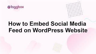 How To Embed Social Media Feed On WordPress Website