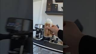 Iced French Vanilla Latte ️ #barista