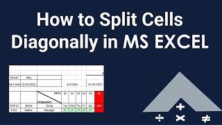 How to Split Cells Diagonally in Excel (Two Headers in Same Cell)