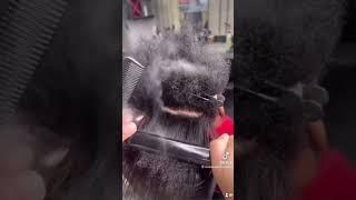 Silk press | afro hair and straightening 4c hair 